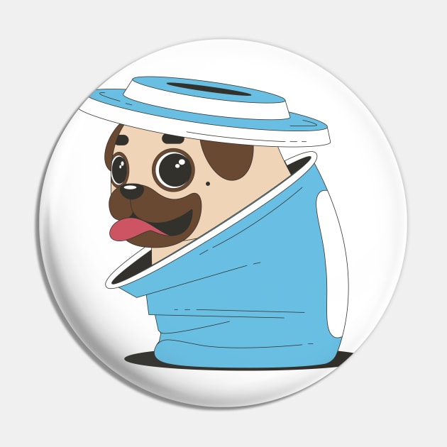 Pug in a coffee cup Pin by Printaha