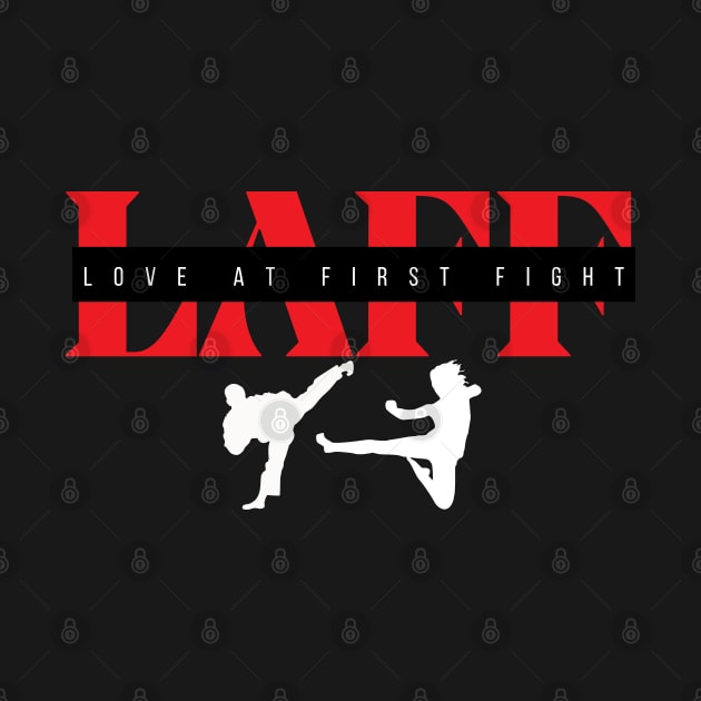 White Black and Red Love at First Fight Design by Praizes