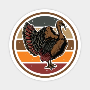 Thanksgiving Turkey Retro Vintage Magnet