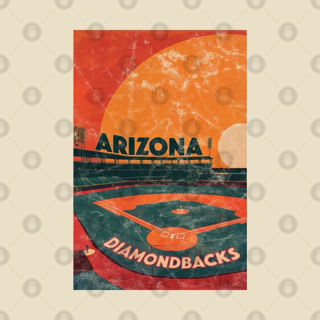 Midcentury Arizona Diamondbacks Stadium by Rad Love