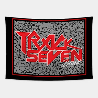 Cement Black / Red Track Seven Logo Tapestry