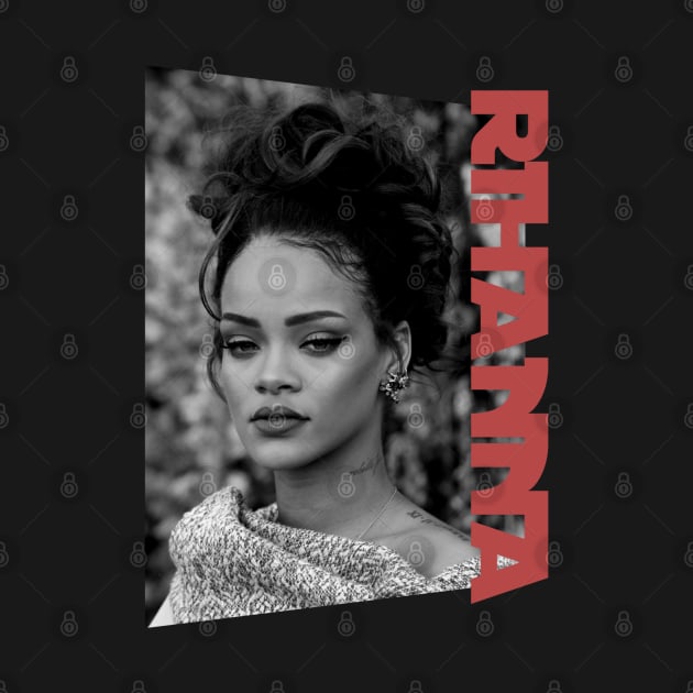 rihanna monochrome by BUBBLEMOON