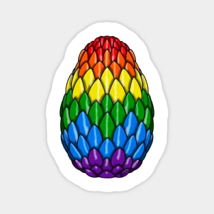 LGBTQ+ Rainbow Pride Dragon Egg Magnet