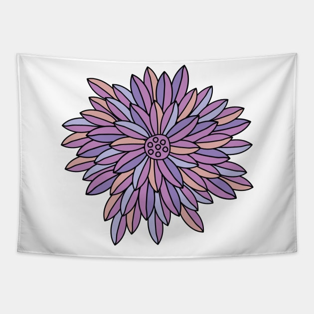 Colored Mysterious Plant 06 Tapestry by JovyDesign