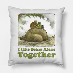 Frog and Toad - I Like Being Alone Together Pillow