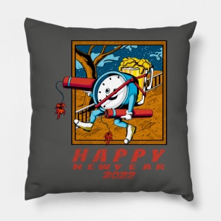 clock fireworks Pillow