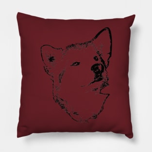 Alaskan Malamute Face Design - A Malamut Christmas Gift Pillow