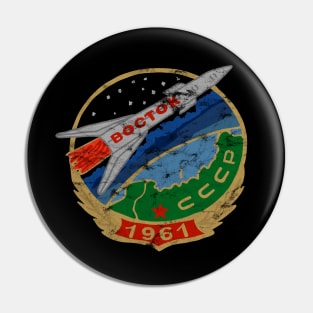 Retro Cosmonaut Mission Badge Pin