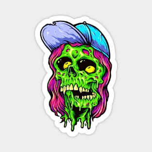 pink hair zombie Magnet