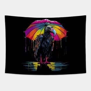 Vulture Rainy Day With Umbrella Tapestry