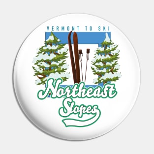 Northeast Slopes Vermont Ski logo Pin