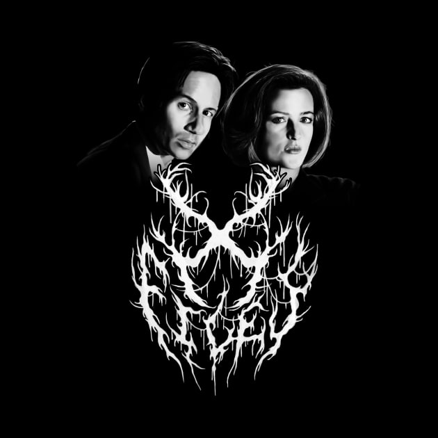 X-Files Mulder & Scully - Metal by yawncompany