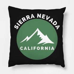 Sierra Nevada California - Sierra Nevada Ski Snowboard Mountain California Yosemite Travel Pillow