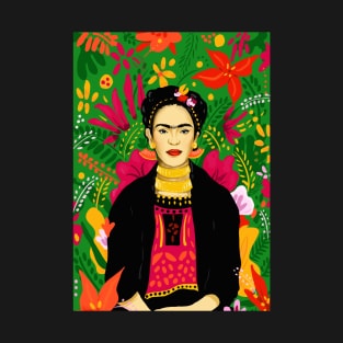 Frida Kahlo Flower Power by Cindy Rose Studio T-Shirt