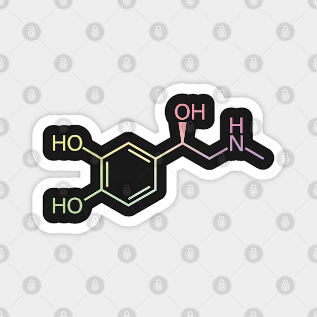 Adrenaline/Epinephrine Chemistry Molecule Structure Magnet by ScienceCorner