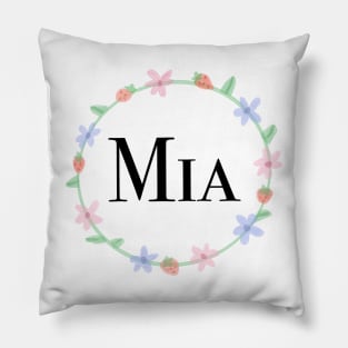 Mia name design Pillow