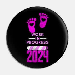 Baby Loading 2024- Baby announcement - PINK Pin