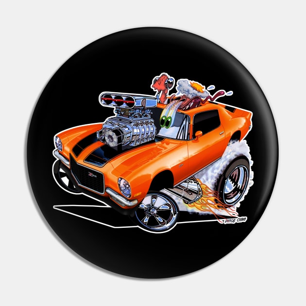 FULL BLOWN Camaro Orange Pin by vincecrain