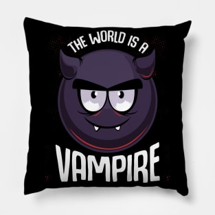 The World Is A Vampire - Cute Halloween Monster Pillow