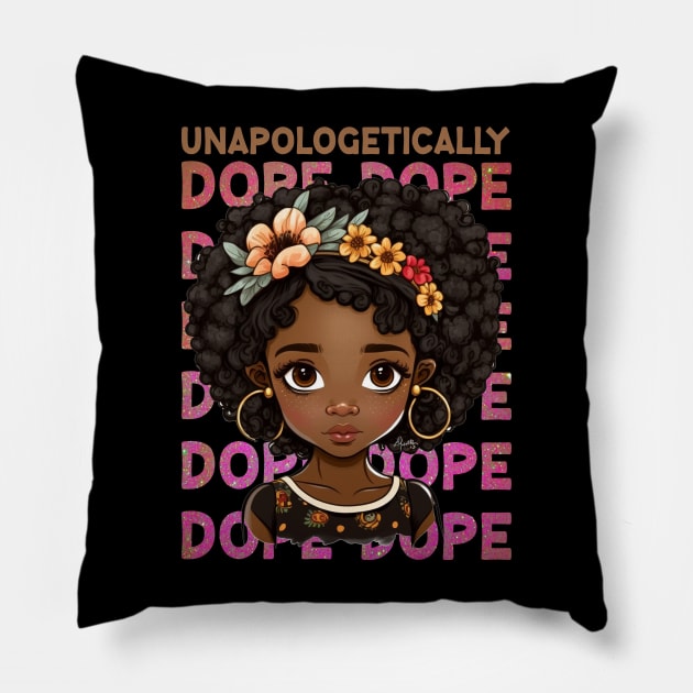 Unapologetically Dope, Black Girl, Black Queen, Black Woman, Black History Pillow by UrbanLifeApparel