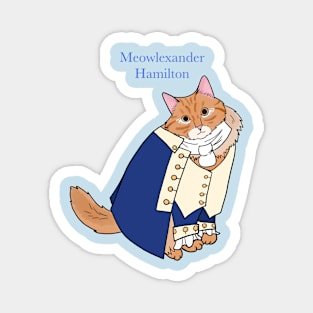 Alexander Hamilton Cat Magnet