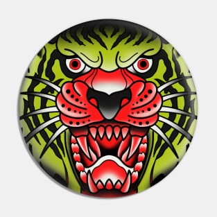 Tiger traditional style Pin