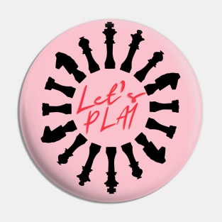 Let's Play - Chess Player Game Pin