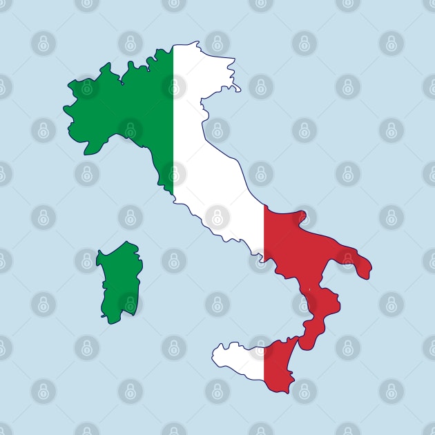 Italy Flag Map by Historia