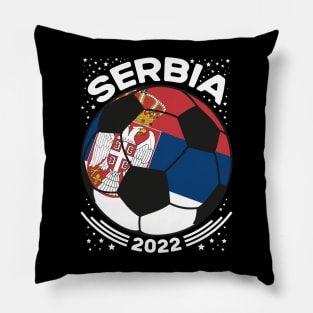 Serbia Flag Soccer Football Team Pillow