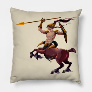 Centaur with spear and armor Pillow