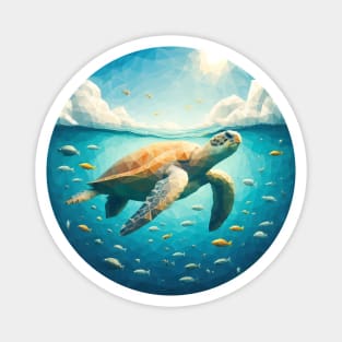 Low Poly Sea Turtle Magnet