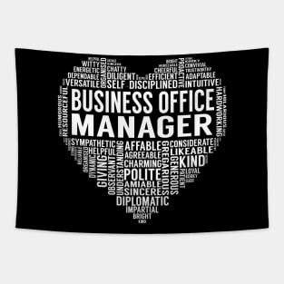 Business Office Manager Heart Tapestry