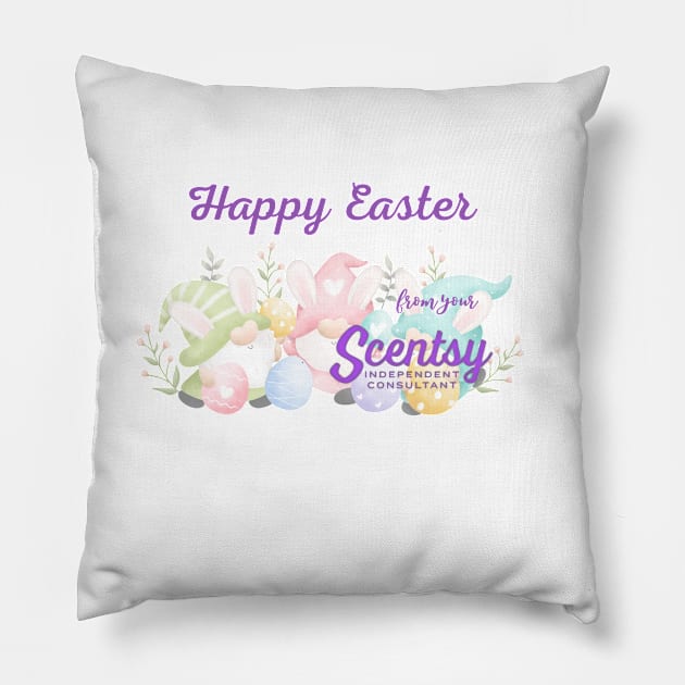 happy easter scentsy greetings Pillow by scentsySMELL