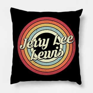 Jerry Lee Proud Name Retro Rainbow Tribute Pillow