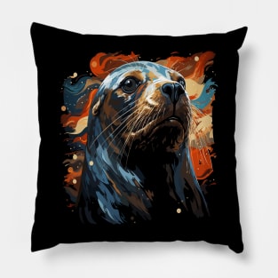 Patriotic Sea Lion Pillow