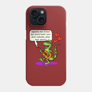 Iguana valentines serenade ❤️ Phone Case