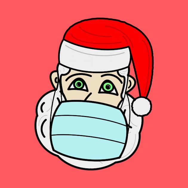 Santa Claus with a face mask by Artemis Garments