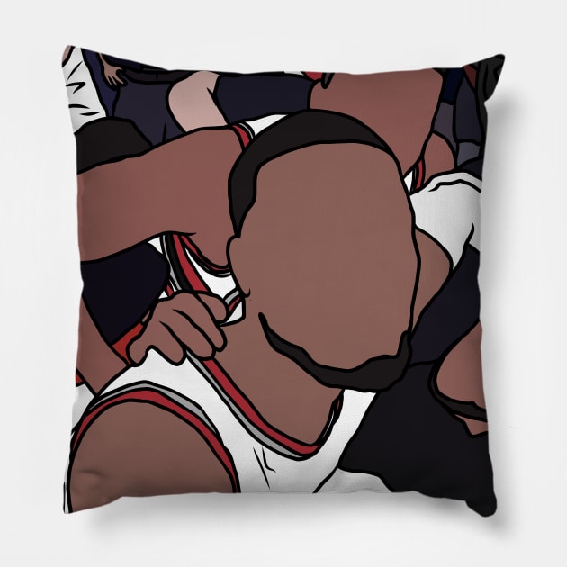 Damian Lillard Straight Faced Killer Pillow by rattraptees