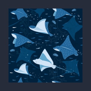 Flying stingrays blue T-Shirt