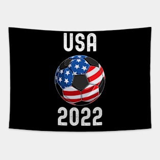 USA Flag American Soccer 2022 Pride Proud Support Squad Tapestry