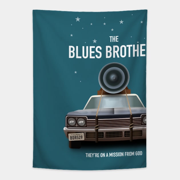 The Blues Brothers - Alternative Movie Poster Tapestry by MoviePosterBoy
