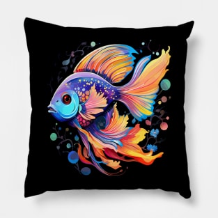 Blue Tang Rainbow Pillow