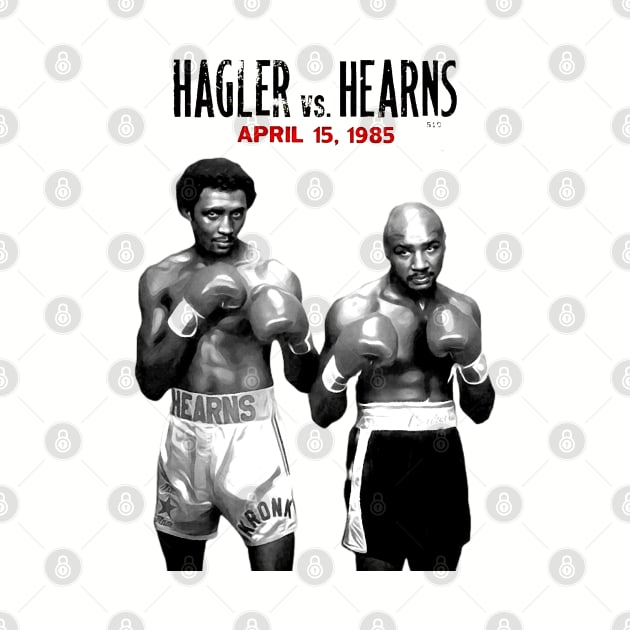 Hagler vs Hearns Boxing 1985 by Don'tawayArt
