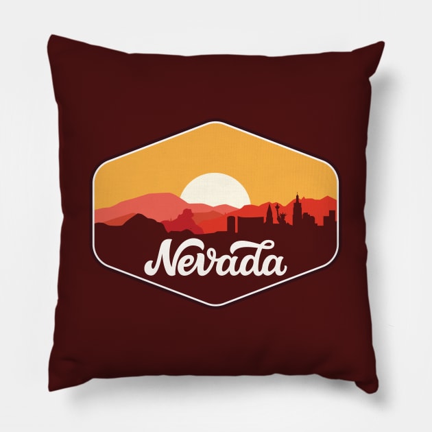 Nevada State Pillow by Mark Studio