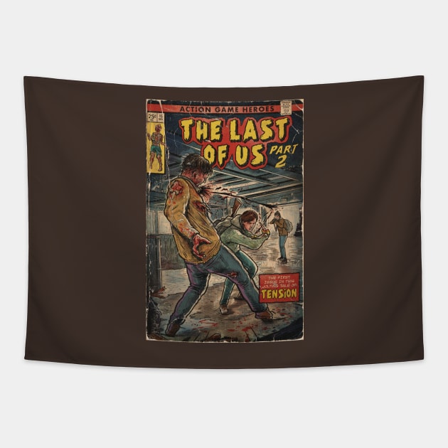 The Last of Us 2 - Jackson fan art comic cover Tapestry by MarkScicluna