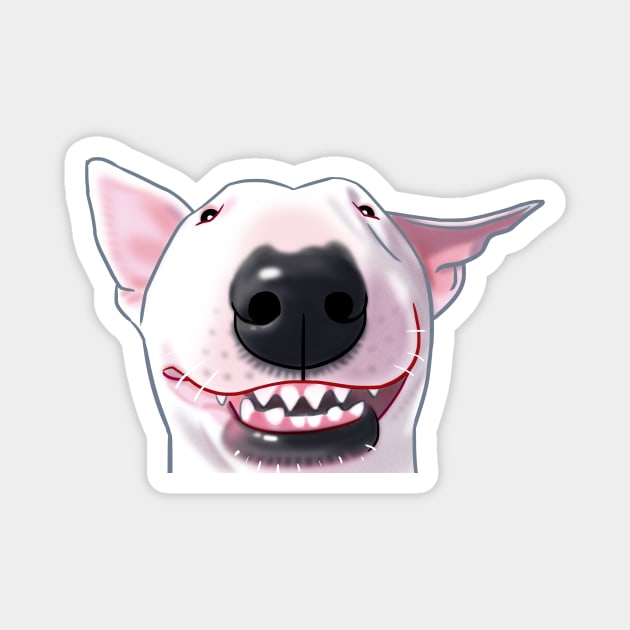 Bull Terrier Smile 2 Magnet by Toss4Pon