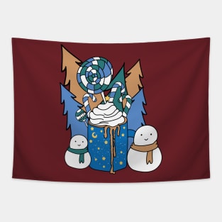 Tis The Season Colorful Winter Design Tapestry