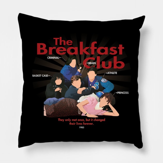 The breakfast club Pillow by nelkrshop