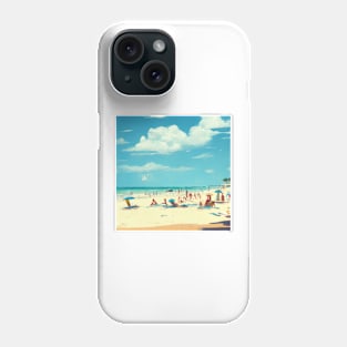 Beachgoers In Watercolors Phone Case