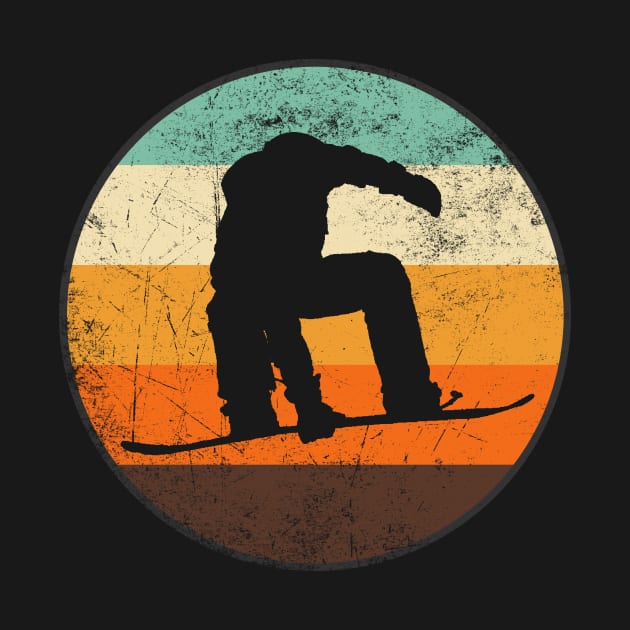 Snowboarding Vintage Circle by jpmariano